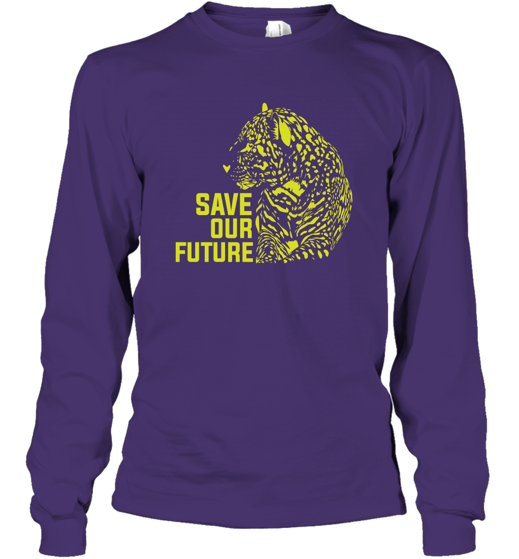 Save Our Future Wild Animals Shirt Long Sleeve T-Shirt Long Sleeve T-Shirt Purple