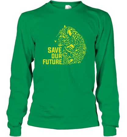 Save Our Future Wild Animals Shirt Long Sleeve T-Shirt Long Sleeve T-Shirt Irish Green