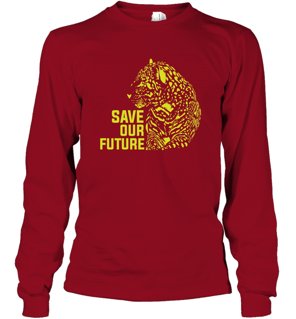 Save Our Future Wild Animals Shirt Long Sleeve T-Shirt Long Sleeve T-Shirt Cardinal Red