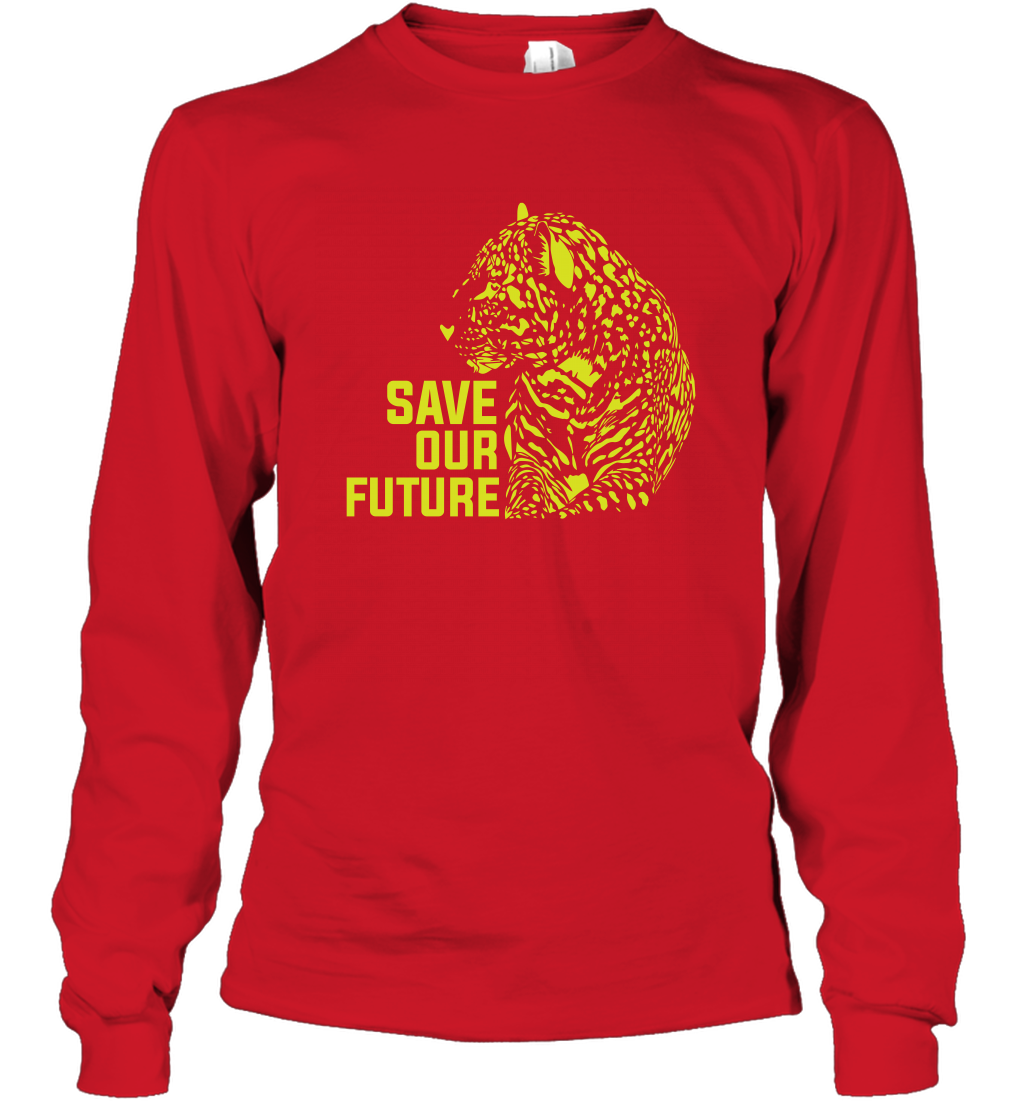 Save Our Future Wild Animals Shirt Long Sleeve T-Shirt Long Sleeve T-Shirt Red