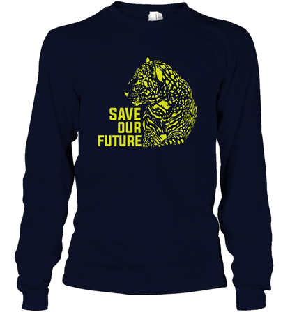 Save Our Future Wild Animals Shirt Long Sleeve T-Shirt Long Sleeve T-Shirt Navy