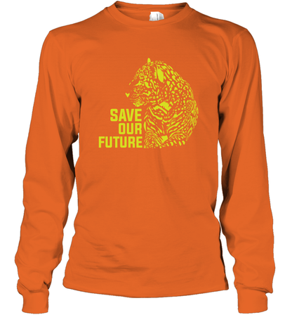 Save Our Future Wild Animals Shirt Long Sleeve T-Shirt Long Sleeve T-Shirt Orange
