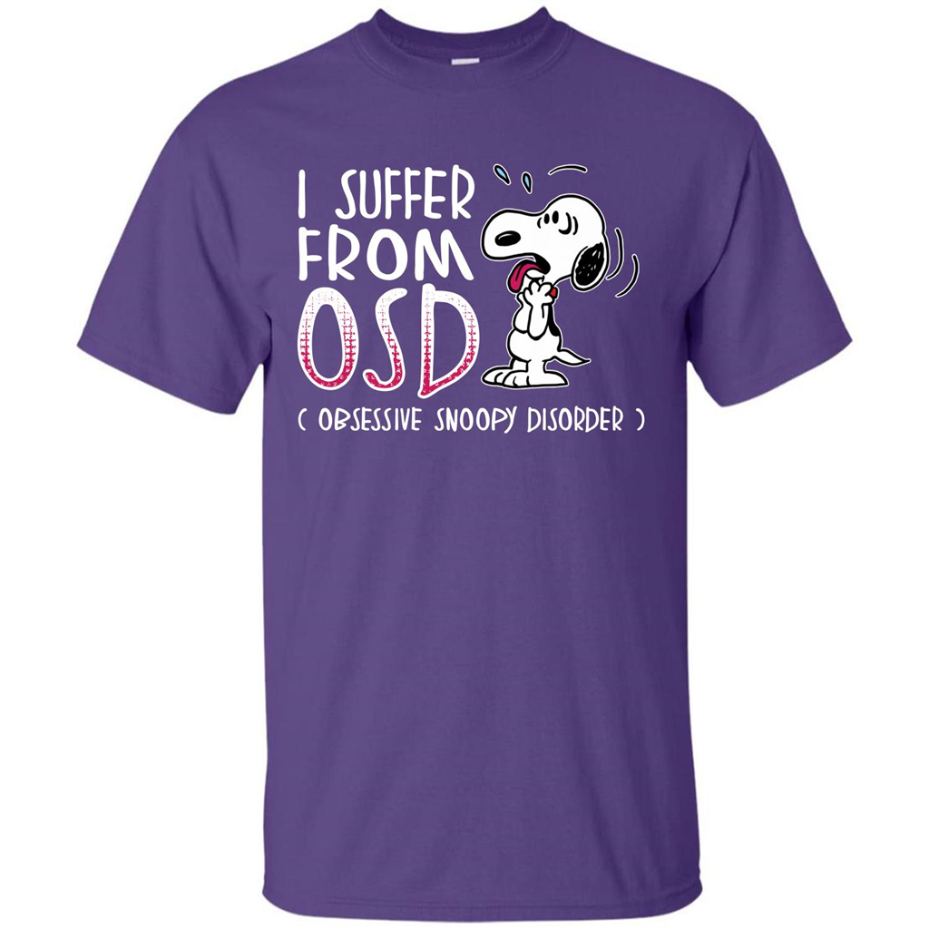 Snoopy T-shirt I Suffer From OSD Obsessive Snoopy Disorder Purple