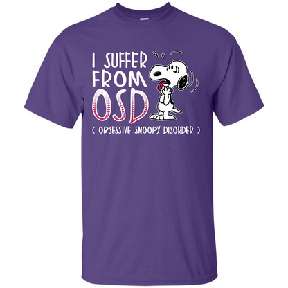 Snoopy T-shirt I Suffer From OSD Obsessive Snoopy Disorder Purple