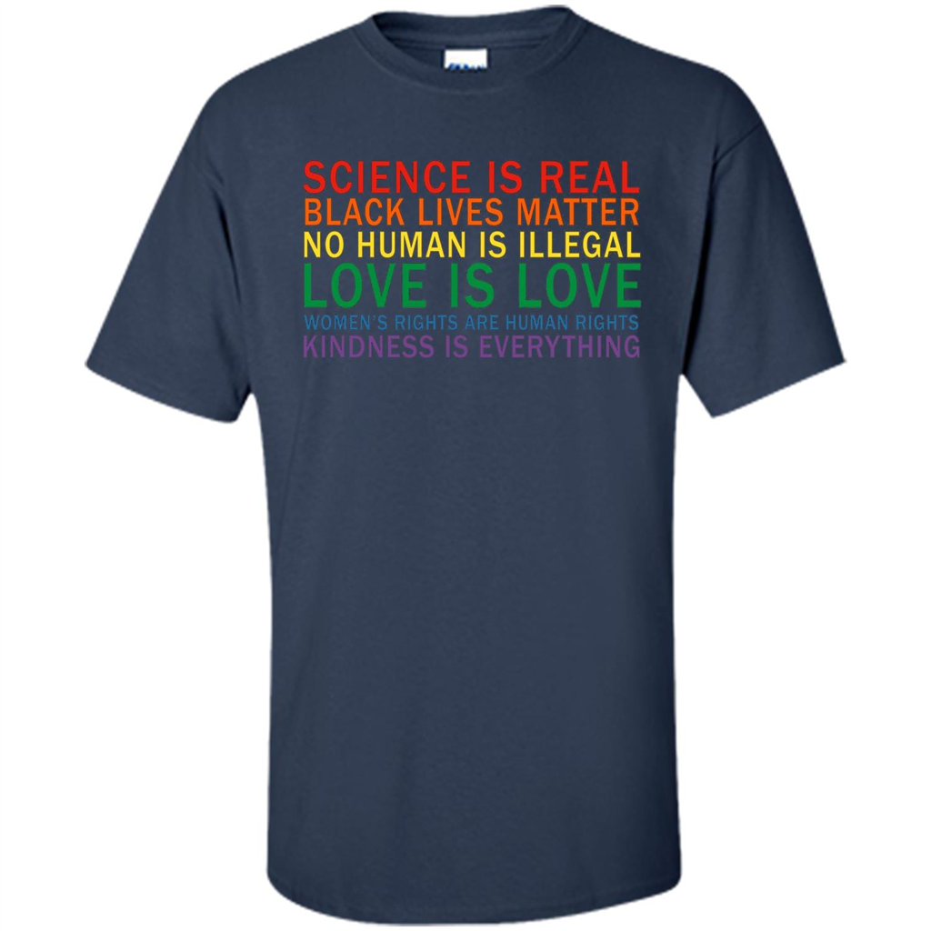 Science Is Real Black Lives Matter Shirt Navy