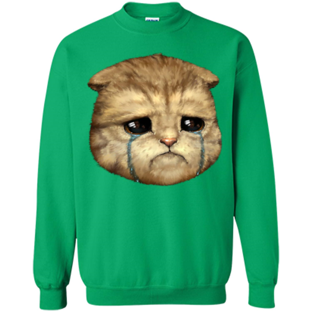 Cat Lovers T-shirt Cat Crying Irish Green