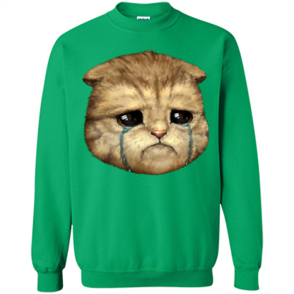 Cat Lovers T-shirt Cat Crying Irish Green