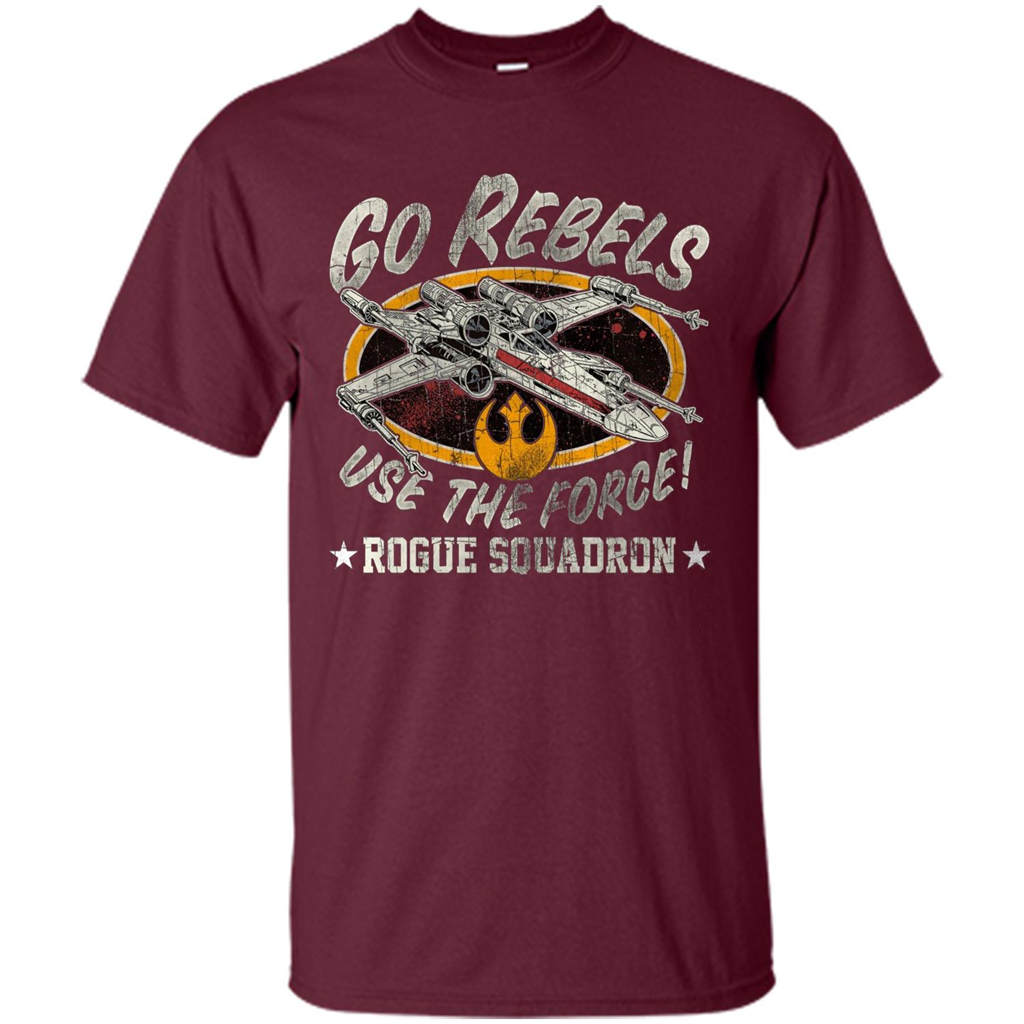 Rogue Squadron Graphic T-shirt Go Rebels Use The Force Maroon