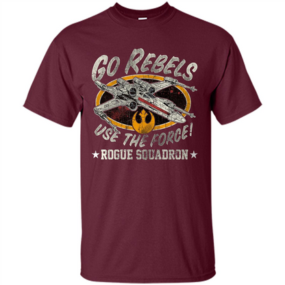 Rogue Squadron Graphic T-shirt Go Rebels Use The Force Maroon