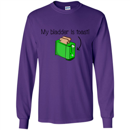 Funny Bladder Problems T-shirt Toast Purple