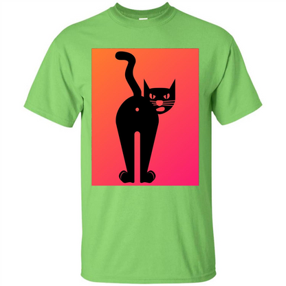 Cat Butt T-shirt Funny Cat Attitude T-shirt Lime