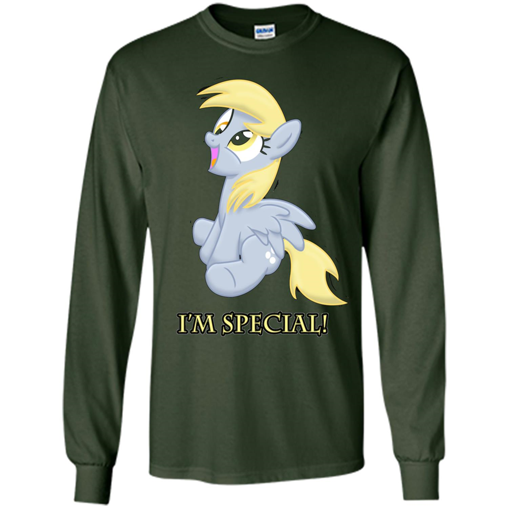 Cartoon Character T-shirt I'm special Forest Green
