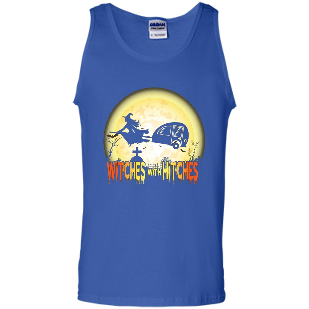 Witches With Hitches Camping Funny T-shirt Halloween T-shirt Royal