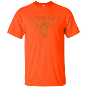 Orange Texas Longhorn Bull T-shirt