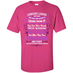 January Ladies T-shirt January Lady Facts