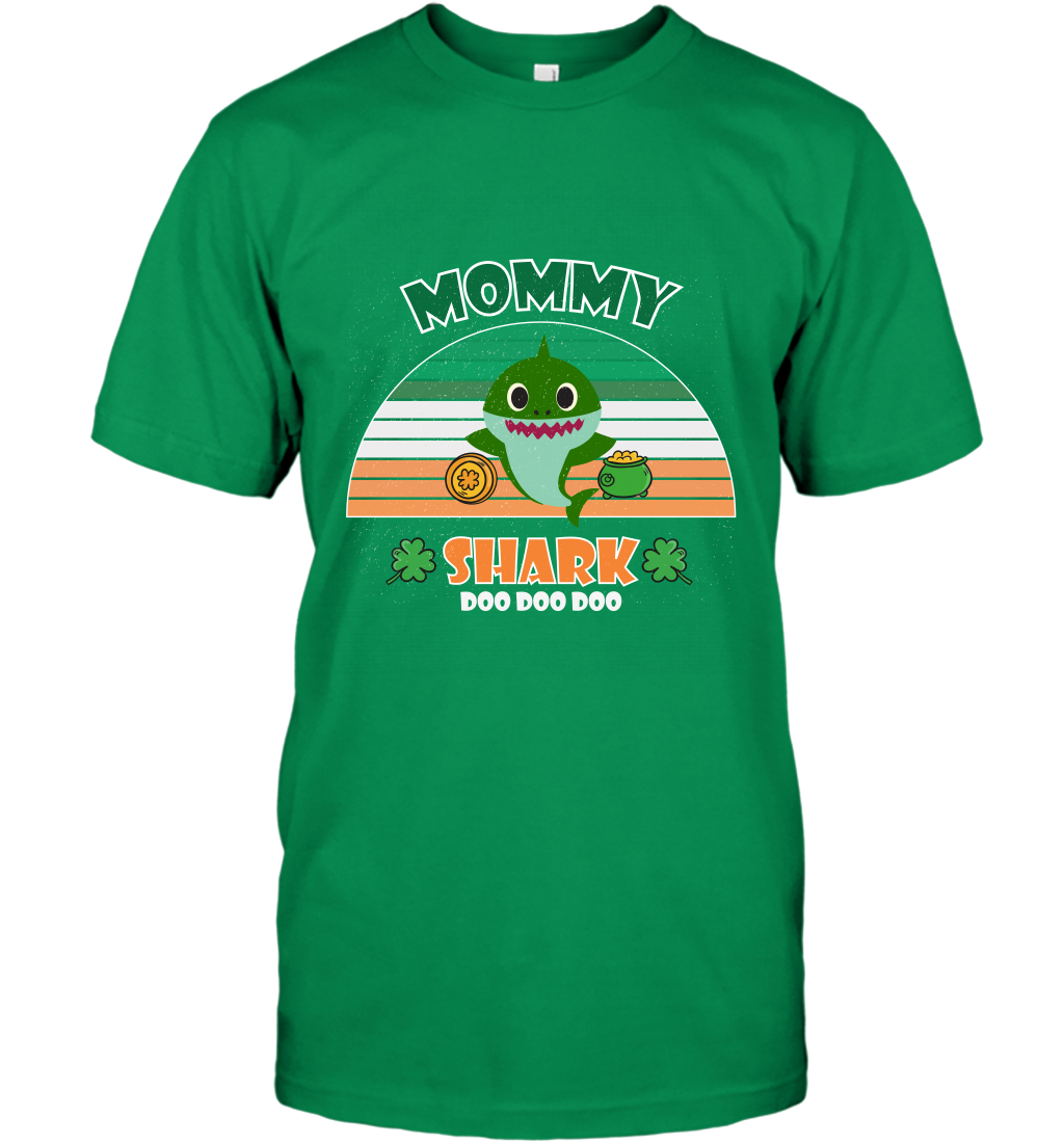 Irish Mommy Shark Saint Patricks Day Family Shirt T-Shirt Irish Green