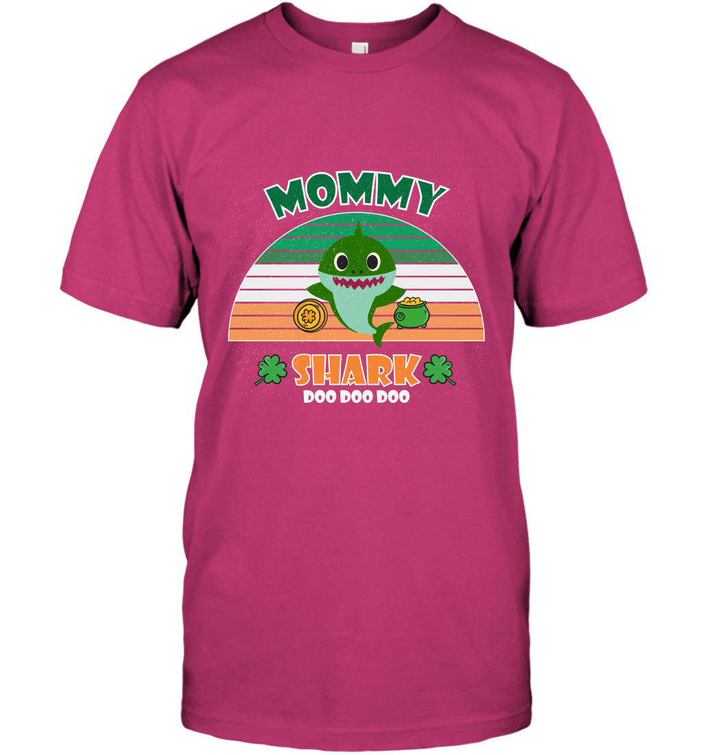 Irish Mommy Shark Saint Patricks Day Family Shirt T-Shirt Heliconia