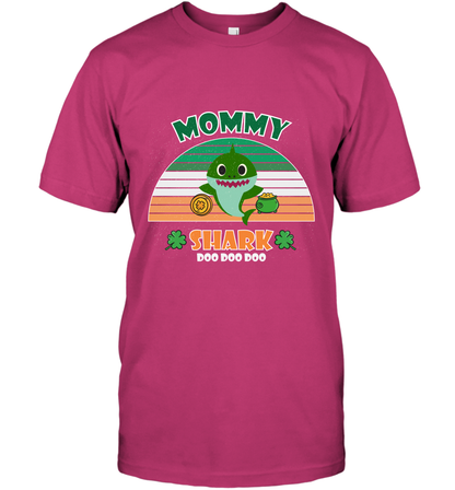 Irish Mommy Shark Saint Patricks Day Family Shirt T-Shirt Heliconia