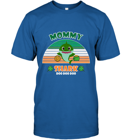 Irish Mommy Shark Saint Patricks Day Family Shirt T-Shirt Royal
