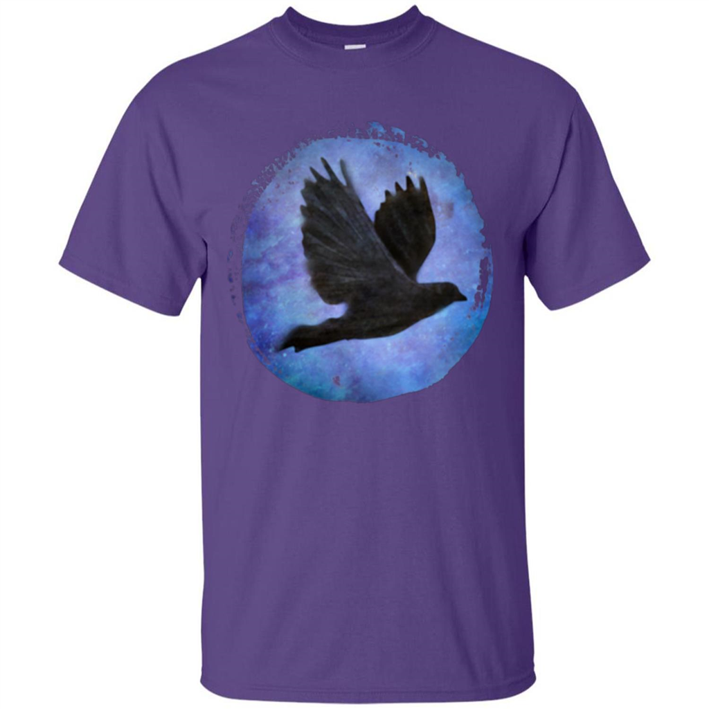 Raven In Flight T-shirt Purple