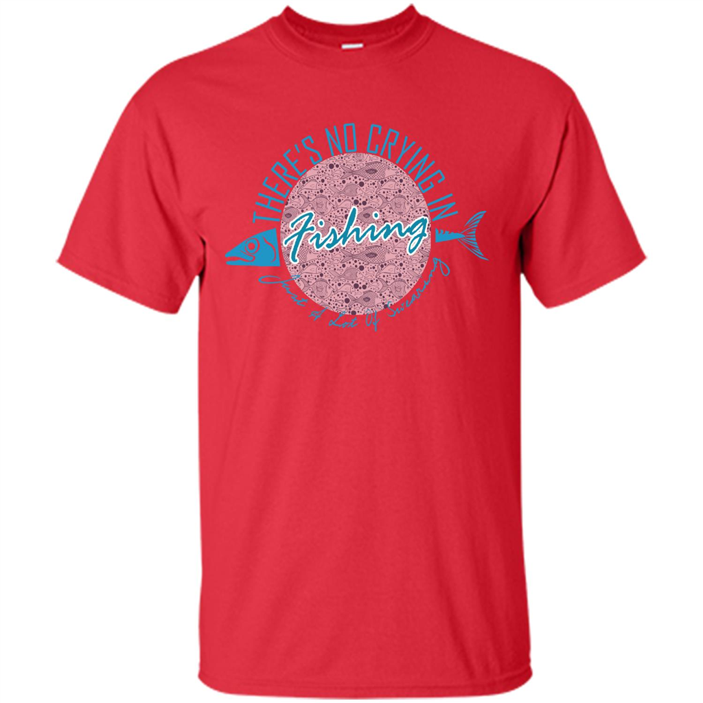 Fishing T-shirt No Crying Fishing Red