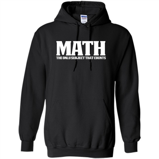 Funny Math T-shirt The Only Subject That Counts Black
