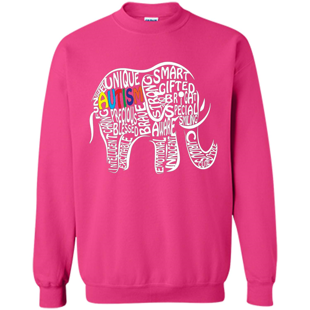 Autism Awareness Elephant T-shirt Heliconia