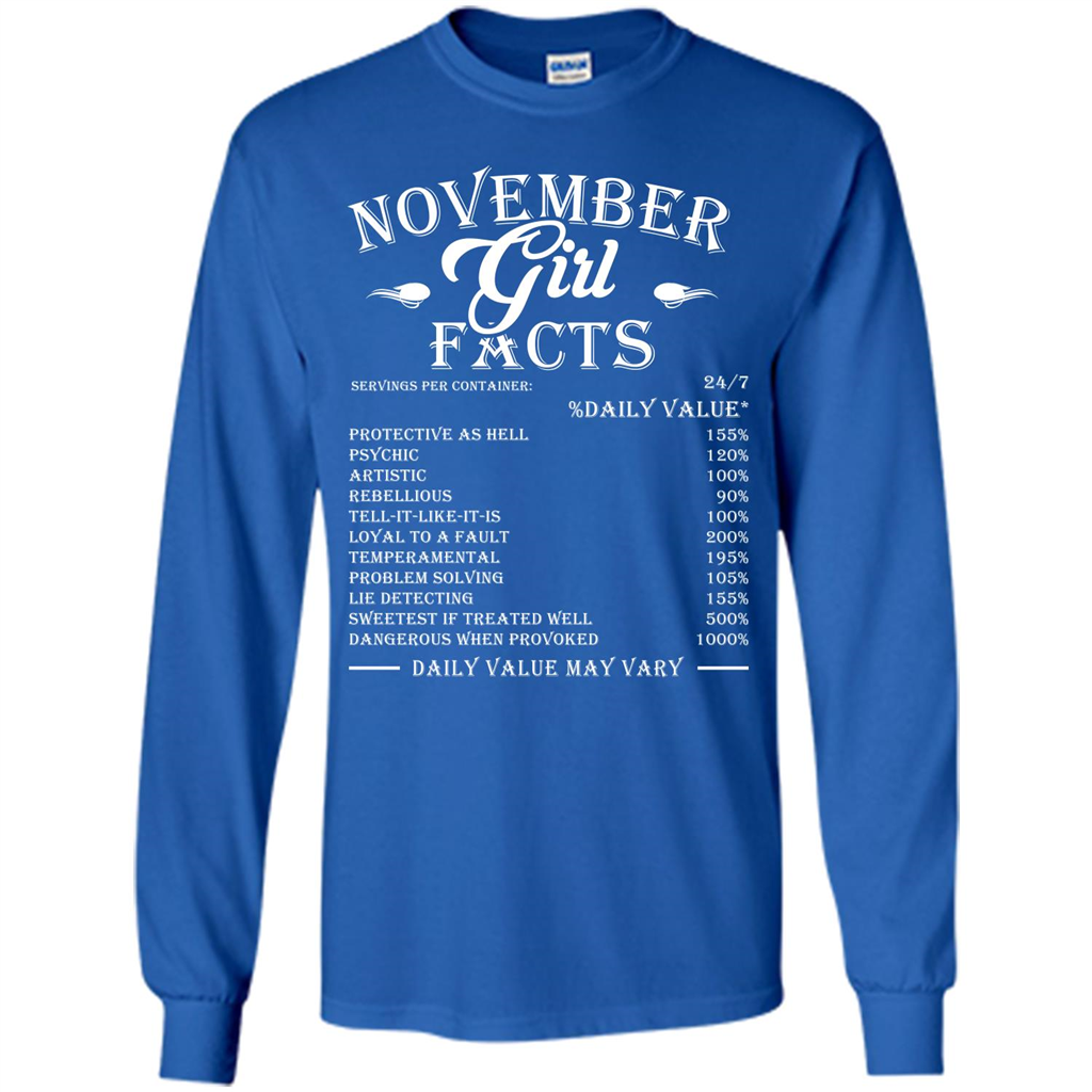 November Girl Facts T-shirt Royal