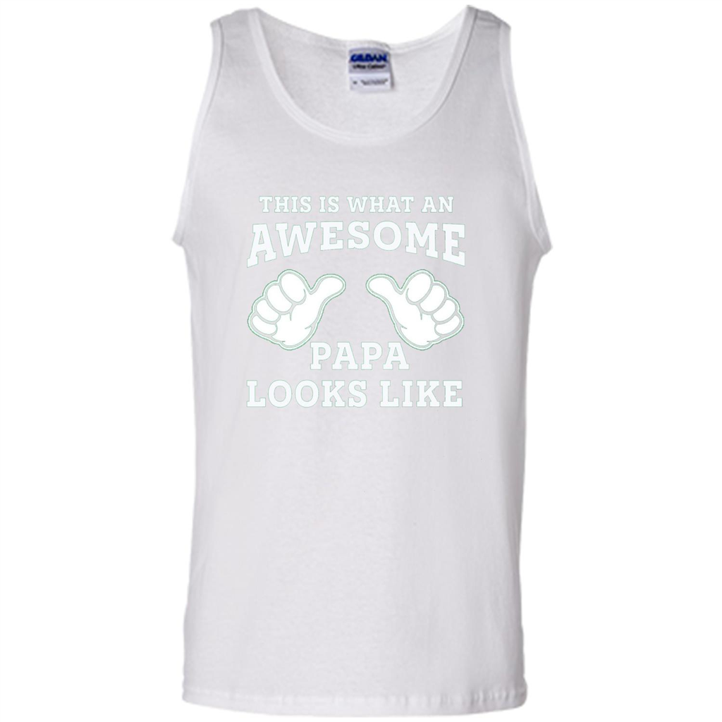 Papa T-shirt Mens This Is What An Awesome Papa Looks Like White