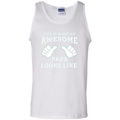 Papa T-shirt Mens This Is What An Awesome Papa Looks Like White