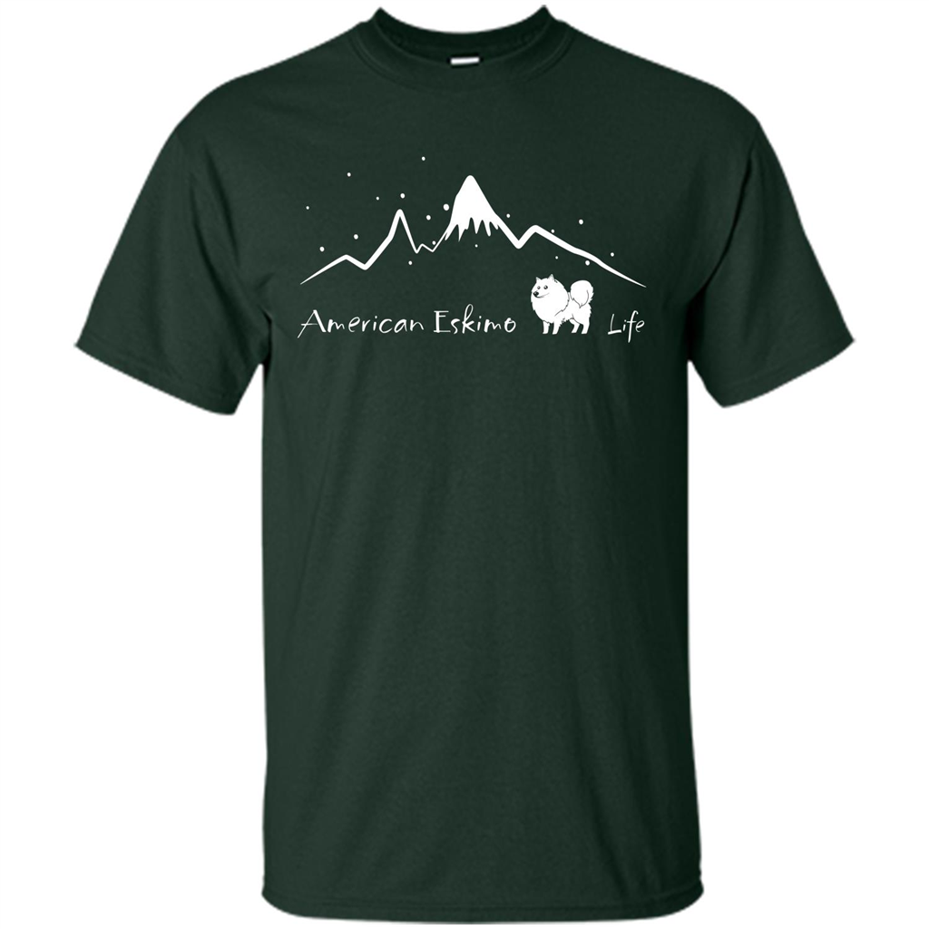 Chu chu dog T-Shirt American Eskimo Life Forest Green