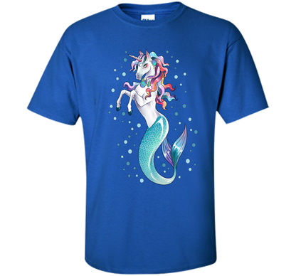 Unicorn Mermaid Mermicorn Cute T-shirt For Kids Royal