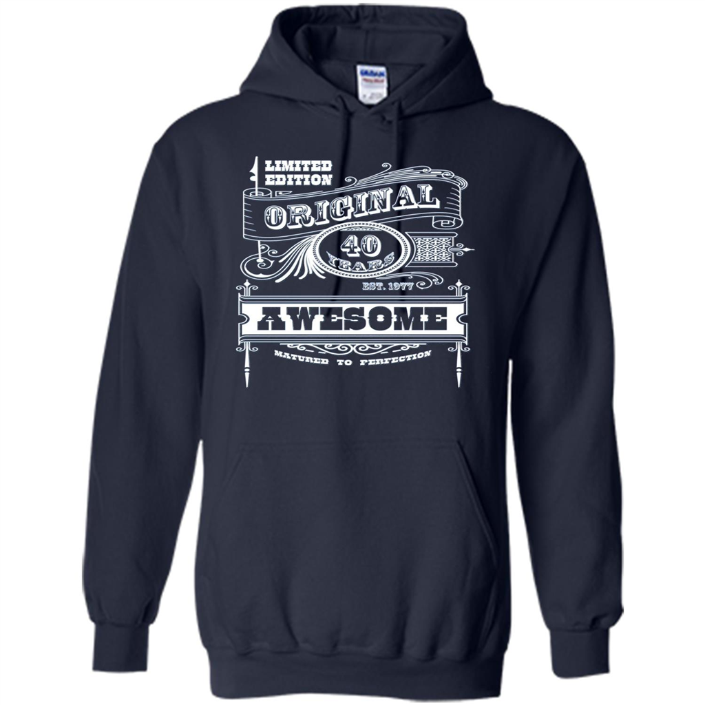Best 40th Birthday Made in 1977 Awesome T-Shirt Navy