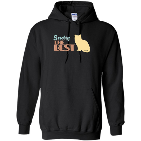 Cat Lover T-shirt, Sadie Is The Best T-shirt Black