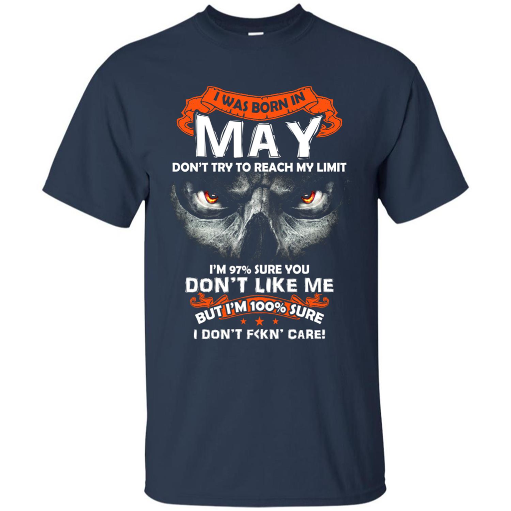 May T-shirt I Was Born In May T-shirt Navy