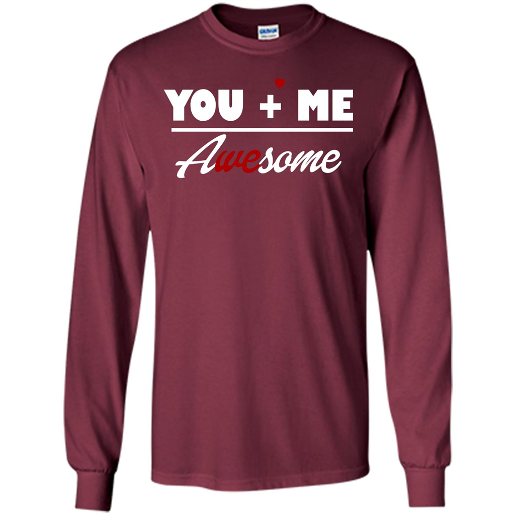 Love T-shirt You and Me Awesome Maroon