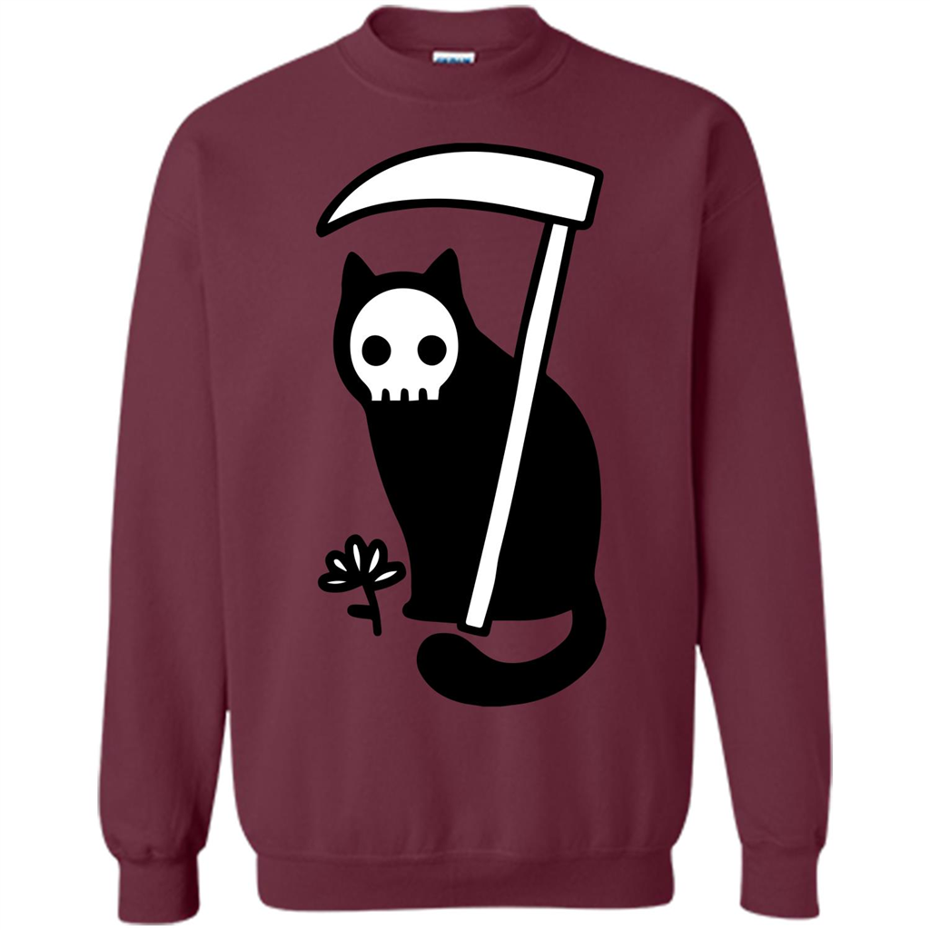 Cat Grimm Reaper T-shirt Maroon