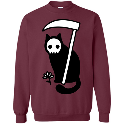Cat Grimm Reaper T-shirt Maroon