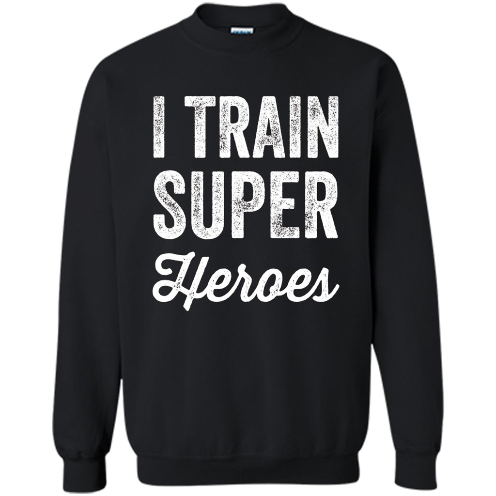 I Train Superheroes T-shirt Black