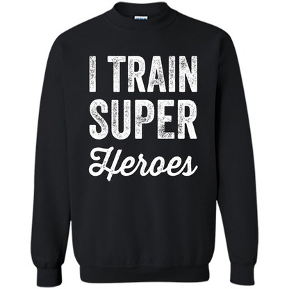 I Train Superheroes T-shirt Black