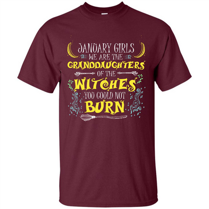 Hallween T-shirt January Girls T-shirt Maroon