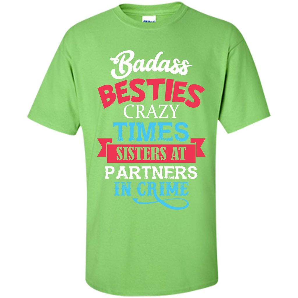 Family T-shirt Sisters Partners In Crime T-shirt Lime