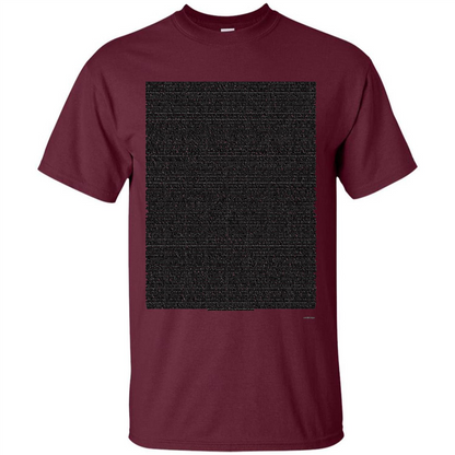 Bee Movie Script T-shirt Maroon