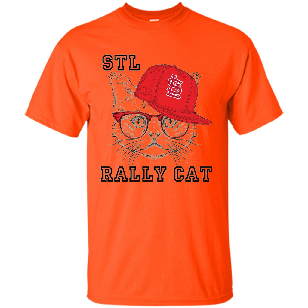 STL Rally Cat T-Shirt Saint Louis Rally Cat T-shirt Orange