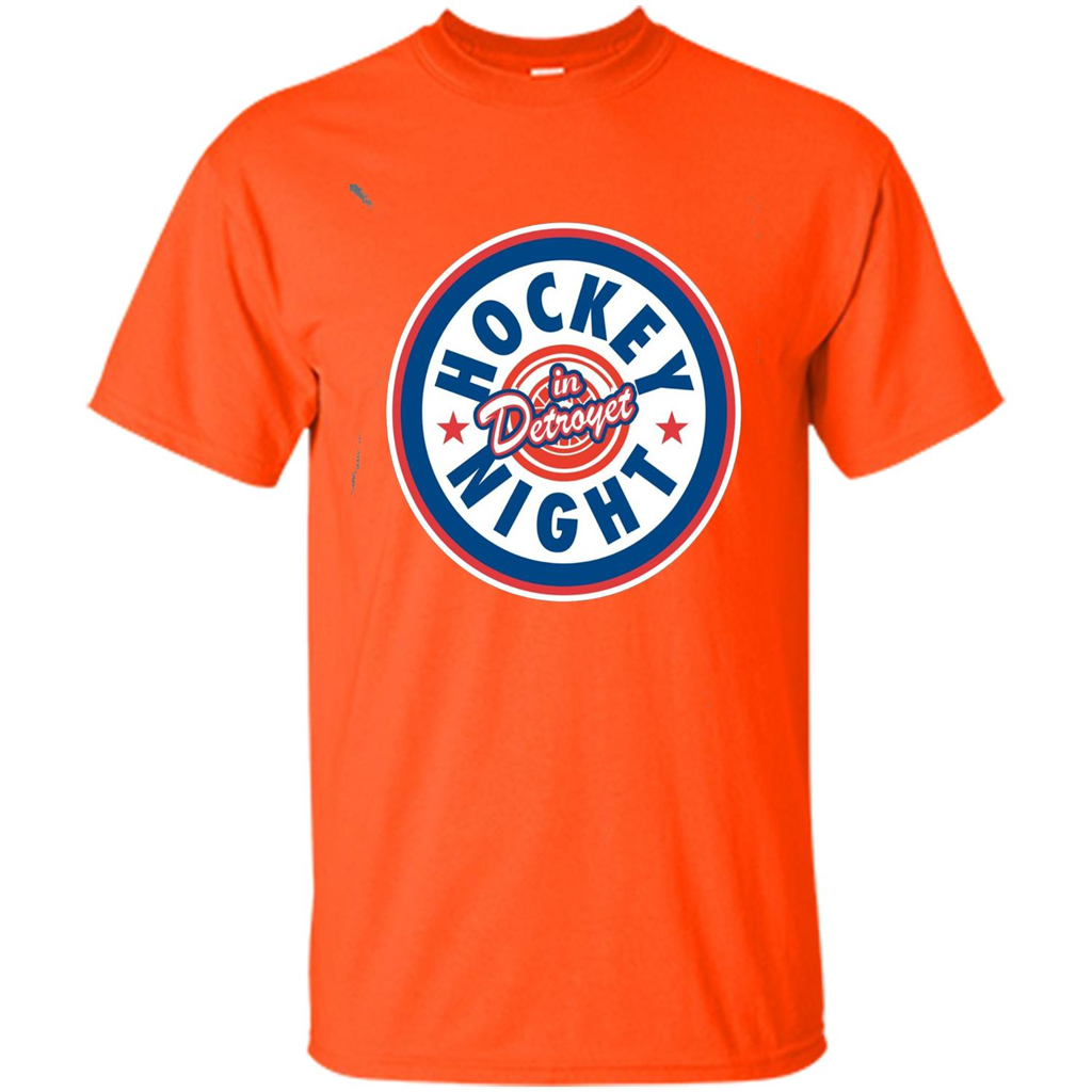 Hockey Night In Detroyet T-shirt Orange