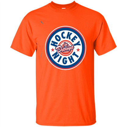Hockey Night In Detroyet T-shirt Orange