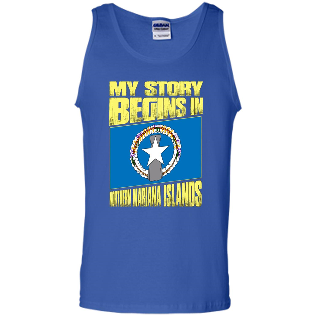 Story Begins In Northern Mariana Islands T-Shirt Royal