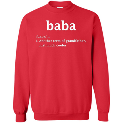 Fathers Day T-shirt Baba Definition Red