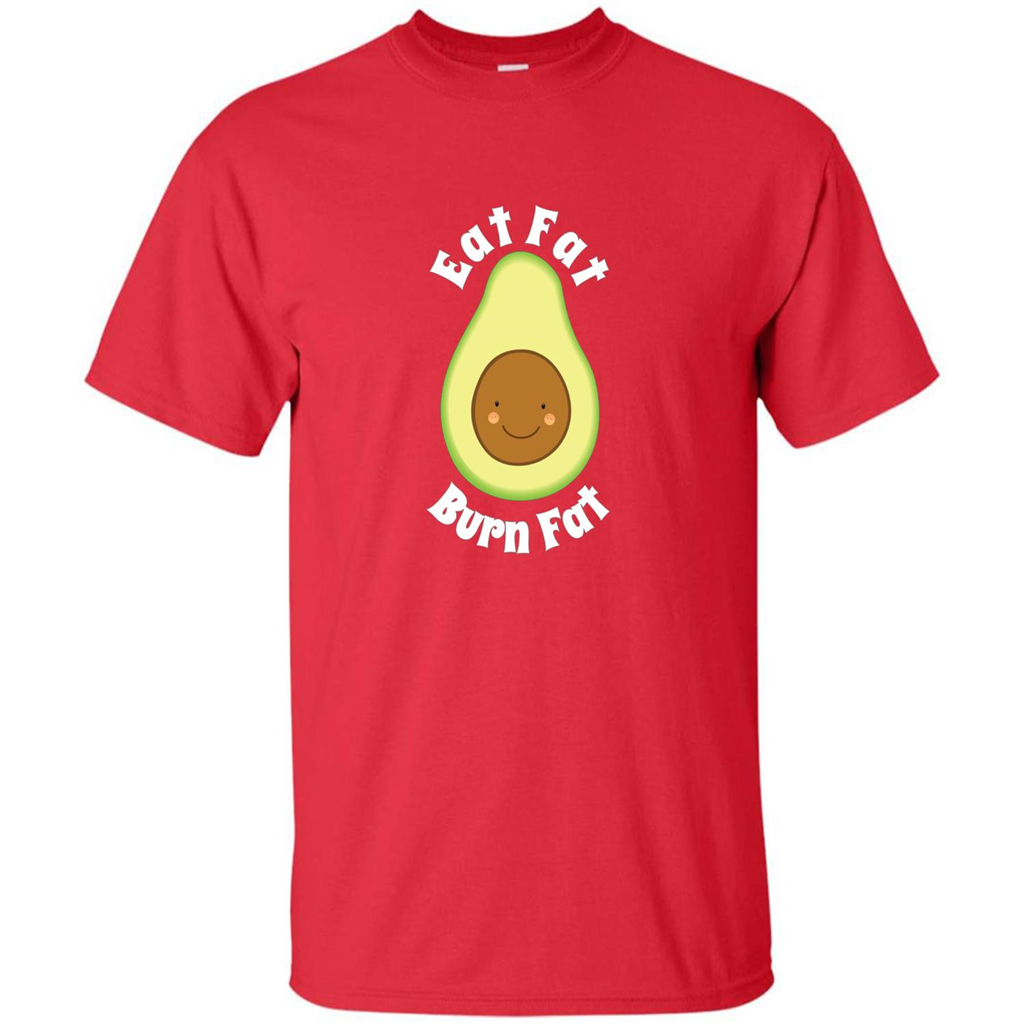 Eat Fat Burn Fat Avocado T-shirt Red