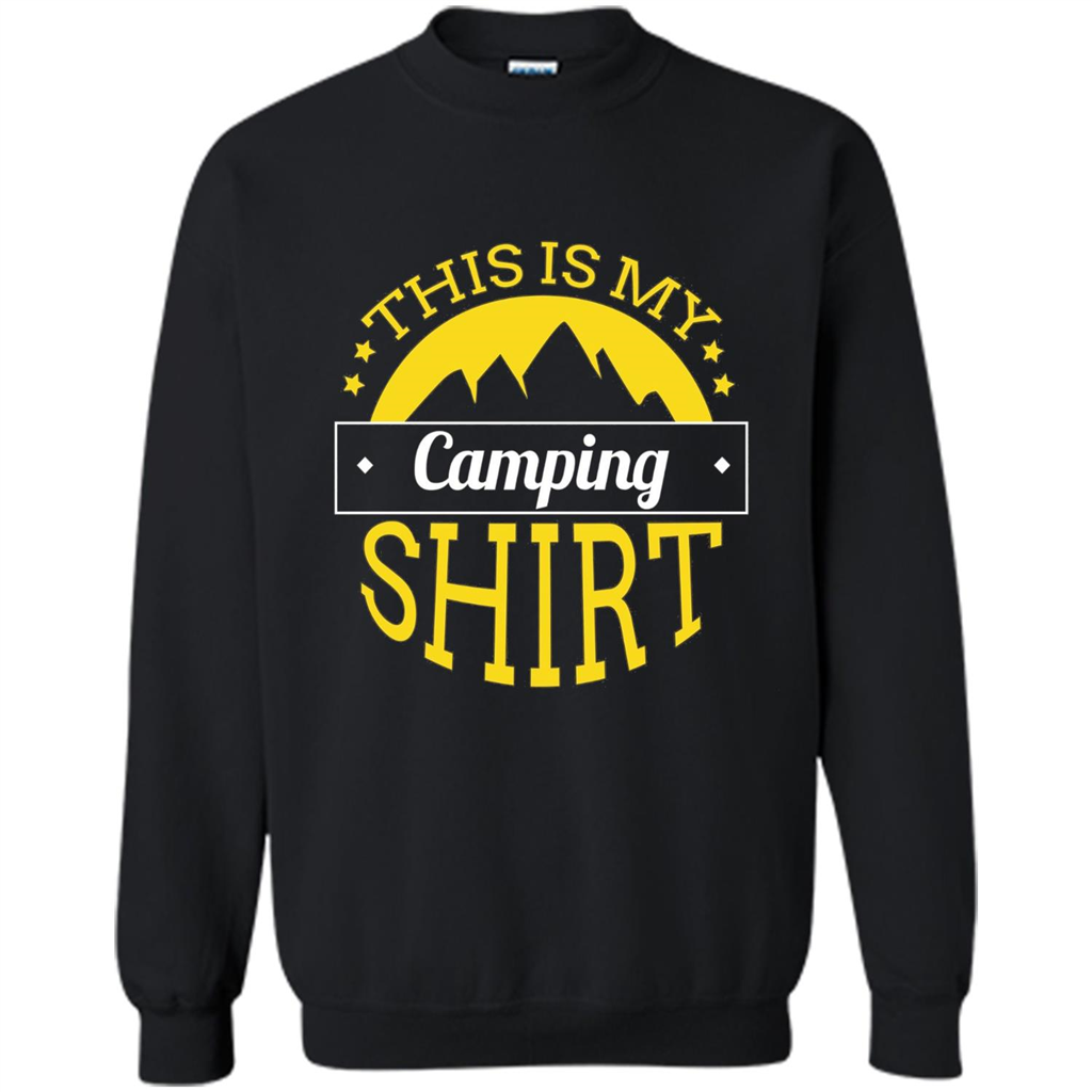 This Is My Camping T-Shirt For Hiking And Exploring Black